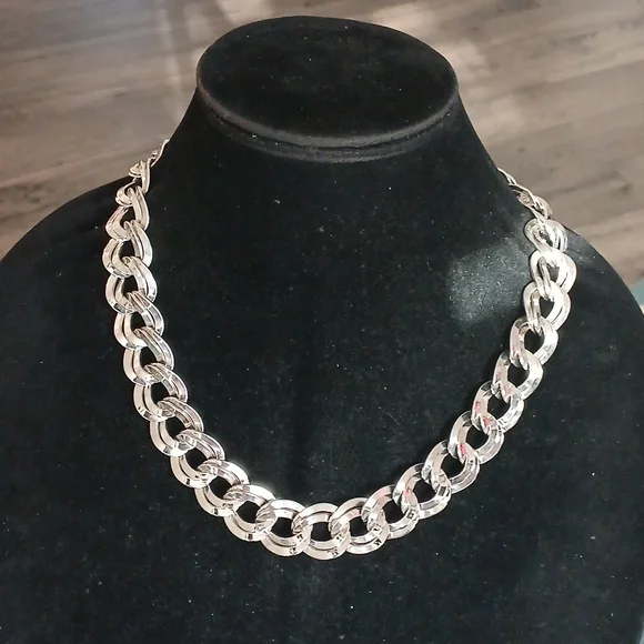 Monet Silver Chain Necklace and Bracelet Set - Picture 2 of 5